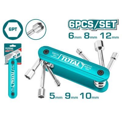 JUEGO DE LLAVES HEXAGONAL 6 PIEZAS TOTAL TOOLS THFND061