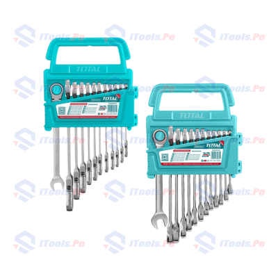 COMBO DE LLAVES CON RACHET FIJA Y FLEXIBLE TOTAL