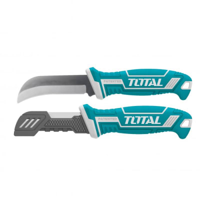 CUCHILLO PELACABLES CURVO 200MM TOTAL THT51882