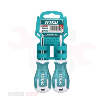 JUEGO DE 2 DESTORNILLADORES CORTOS TOTAL THTS20206