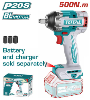 LLAVE DE IMPACTO 20V 500Nm BARETOOLS TOTAL / TIWLI20501
