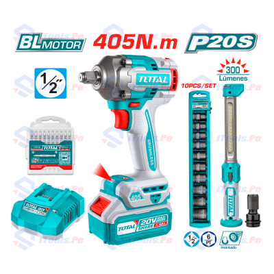 KIT LLAVE DE IMPACTO 405 NM + ACCESORIOS