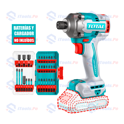 Atornillador de impacto 285n.m p20s+ set de puntas 31pcs