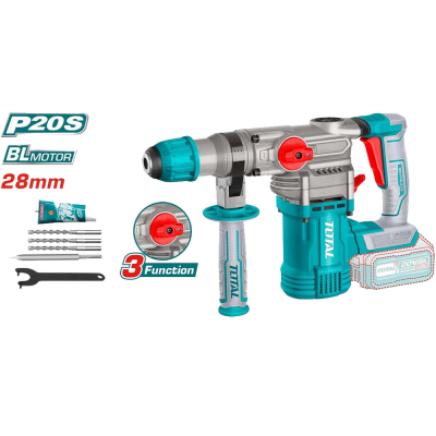 ROTOMARTILLO SDS PLUS INALAMBRICO 20V 4.5J BRUSHLESS INDUSTRIAL BARETOOLS TOTAL / TRHLI20288