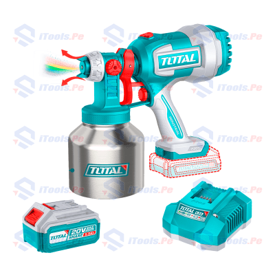 SUPER KIT PISTOLA DE PINTAR TOTAL + BATERÍA 5AH + CARGADOR RÁPIDO
