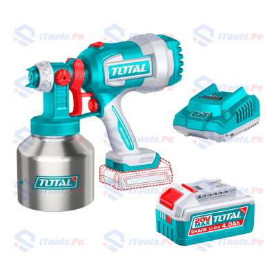 KIT PISTOLA DE PINTAR + BATERÍA 4AH + CARGADOR 2AH