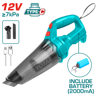 ASPIRADORA INALAMBRICA 0.5 LITROS 12V TOTAL