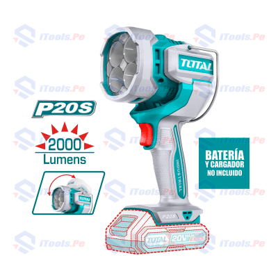 LINTERNA DE TRABAJO 20V 22.5W 2000LM LED 130G INDUSTRIAL TOTAL CABEZAL S/CAJA