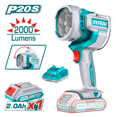 LINTERNA DE TRABAJO 20V 2000 LUMINES + BATERIA 2.0 AH TOTAL / TWLI20881