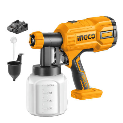 PISTOLA PARA PINTAR DE 20V 800 ML  + CARGADOR INGCO / CSGLI20406