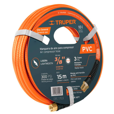 MANGUERA DE PVC PARA COMPRESOR, 15 M X 3/8