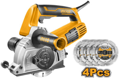 SIERRA ACANALADORA DE PARED/MURO INGCO 1500 W. + 04 DISCOS WLC15008