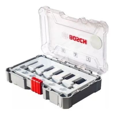 SET DE FRESAS RECTAS 6 PCS 1/4 BOSCH