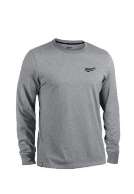 Polo de trabajo hibrida freeflex manga larga gris l milwaukee /604gM