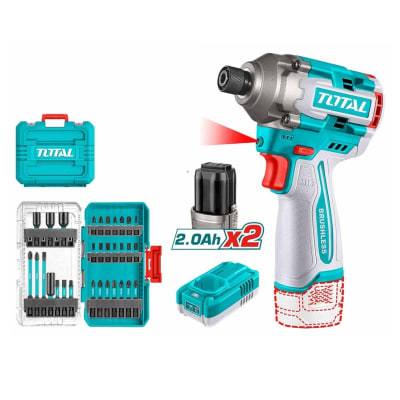 Atornillador de Impacto brushless 16v + set de Punteras Total -  TOSLI241083