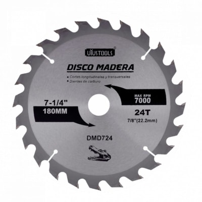 DISCO PARA CORTE DE MADERA 7 1/4 24 DIENTES UYUSTOOLS