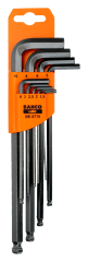 JUEGO DE LLAVE ALLEN LARGAS PUNTA HEXAGONAL BOLA 9PZAS BE-9770 BAHCO 1