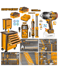 CARRO DE HERRAMIENTAS 296 PCS + LLAVE IMPACTO 1350NM + INSTRUMENTOS INGCO HTCS282962 0