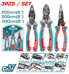 SET DE ALICATES 3PCS CR-V 200MM(8'') (ONE TIME) INDUSTRIAL - THT2MK231 0