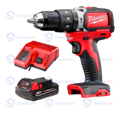 KIT TALADRO PERCUTOR M18 MILWAUKEE 2802 + BATERÍA 2AH + CARGADOR 0