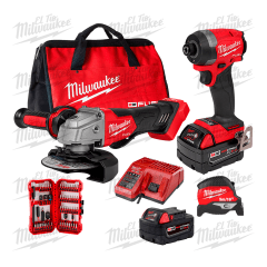 SUPER COMBO ESMERIL ANGULAR + ATORNILLADOR DE IMPACTO M18 FUEL MILWAUKEE
