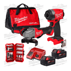 SUPER COMBO ESMERIL ANGULAR + ATORNILLADOR DE IMPACTO M18 FUEL MILWAUKEE