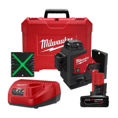 NIVEL LASER VERDE DE 3 PLANOS EN 360° M12 3632-21