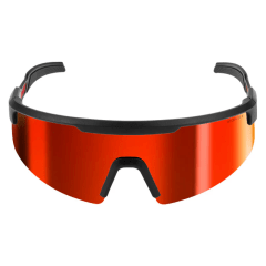 Lentes de seguridad espejadas envolventes rojas antirayaduras milwaukee