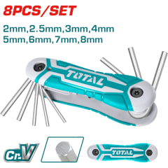 JUEGO DE LLAVES ALLEN 8PZS PORTABLE ERGONOMICO TOTAL - THT1061826 0