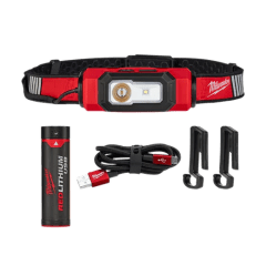 KIT LINTERNA PARA CASCO REDLITHIUM™ USB RECARGABLE BEACON™ 600 LUM MILWAUKKE / 2116-21