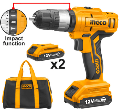 ATORNILLADOR PERCUTOR 12 VOLT 2 BAT INGCO CIDLI1222 1