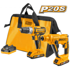 KIT ATORNILLADOR  20 V. + ROTOMARTILLO 20 V INGCO CKLI2008 0
