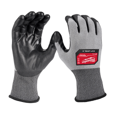 Guantes de poliuretano de alta destreza con nivel de corte 3 talla L MILWAUKEE / 48-73-8732 0