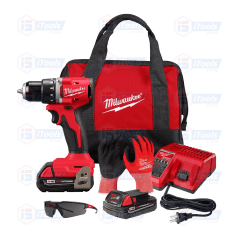 TALADRO PERCUTOR ½” M18 + ACCESORIOS DE SEGURIDAD MILWAUKEE / 3602-259CT-KIT