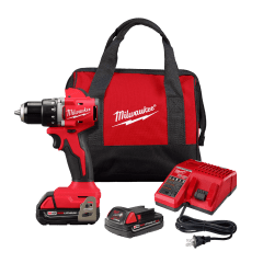 KIT DE TALADRO PERCUTOR DE ½” M18 COMPACTO MILWAUKEE / 3602-259CT