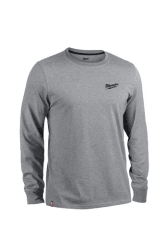 POLO DE TRABAJO HIBRIDA FREEFLEX MANGA LARGA GRIS L MILWAUKEE /604GL