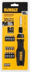 DESTORNILLADOR TELESCÓPICO CON TRINQUETE MAXFIT 10 PIEZAS DEWALT / DWHT68001 0