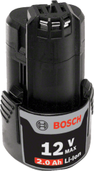 BATERIA PARA ATORNILLADOR 12V. BOSCH GBA 12 V. MAX (2.0 AH) 0
