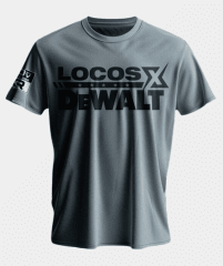 Polo de algodón locos por dewalt color gris - talla XL 0