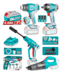 KIT LLAVE IMPACTO 500NM, PISTOLA DE CALOR 300-550C°, HIDROLAVADORA Y ASPIRADORA  /TOSLI250208 0