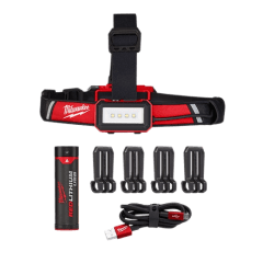 KIT LINTERNA FRONTAL DE PERFIL BAJO REDLITHIUM™ USB MILWAUKEE /  2115-21