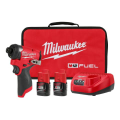 Kit de destornillador de impacto hexagonal Milwaukee M12 FUEL de 1/4 pulgadas