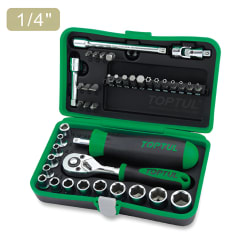 JUEGO DE DADOS HEXAGONAL Y PUNTAS 1/4