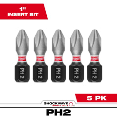 PUNTAS PHILLIPS PH2 MILWAUKEE SHOCKWAVE DE 1