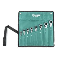 JUEGO DE LLAVES MIXTAS CON RACHET 8 PZS SATA - ST09079 5
