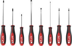 JUEGO DE 8 DESTORNILLADORES CON ESCUADRA MILWAUKEE /  48-22-2718