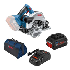 SIERRA INALAMBRICA GKS 18V-57 + BATERÍA 18 V. PROCORE 8.0 AH + CARGADOR GAL 1880 + MALETA DE LONA 2