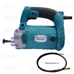 VIBRADOR ELÉCTRICO DE CONCRETO DE MANO 1700W ROJO -50MM + MANGUERA DE 4M / VC3455HD4M SAIYAN 0