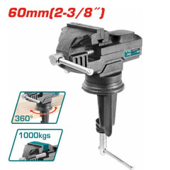 TORNILLO DE BANCO TOTAL BASE GIRATORIA 60MM (THT6126) 0