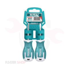 JUEGO DE 2 DESTORNILLADORES CORTOS TOTAL THTS20206 0